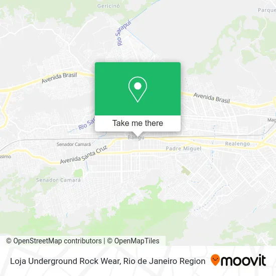 Loja Underground Rock Wear map