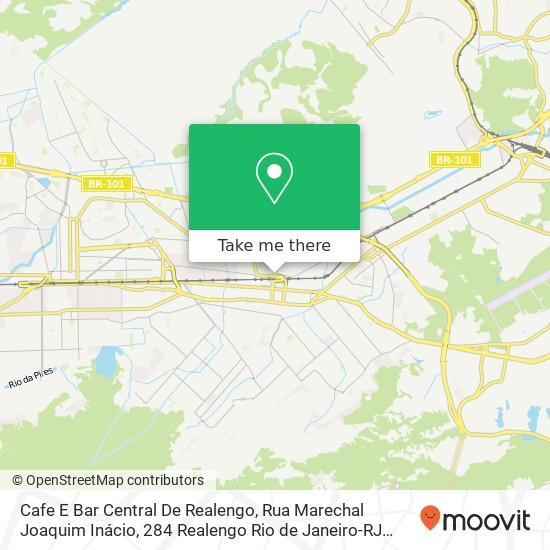 Mapa Cafe E Bar Central De Realengo, Rua Marechal Joaquim Inácio, 284 Realengo Rio de Janeiro-RJ 21735-320