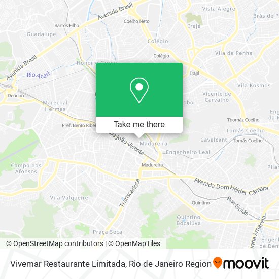 Mapa Vivemar Restaurante Limitada