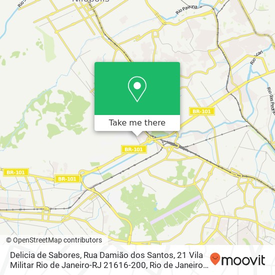 Delicia de Sabores, Rua Damião dos Santos, 21 Vila Militar Rio de Janeiro-RJ 21616-200 map