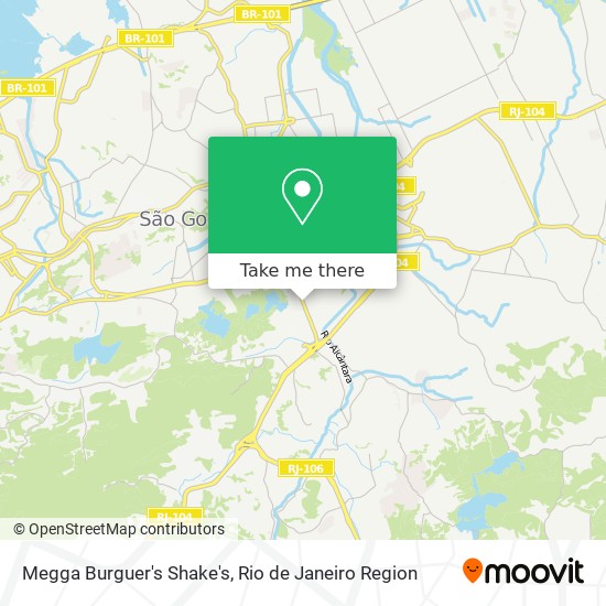Megga Burguer's Shake's map