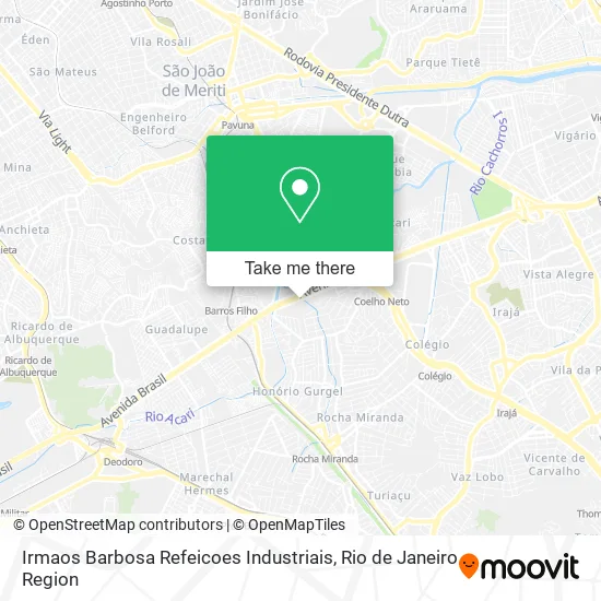 Irmaos Barbosa Refeicoes Industriais map