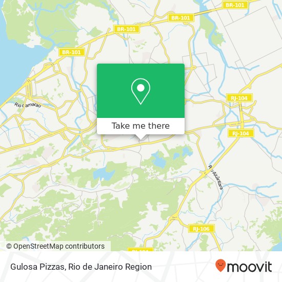 Mapa Gulosa Pizzas, Rua Guilherme Santos Andrade, 91 Galo Branco São Gonçalo-RJ 24422-645