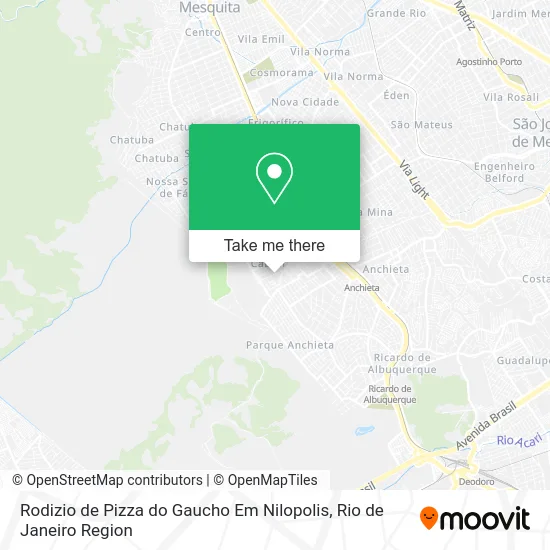 Rodizio de Pizza do Gaucho Em Nilopolis map