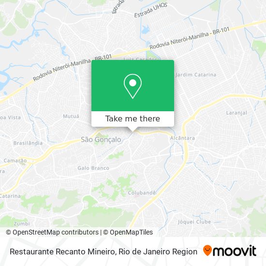 Mapa Restaurante Recanto Mineiro