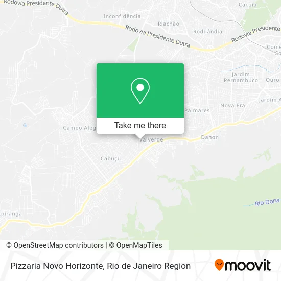 Pizzaria Novo Horizonte map