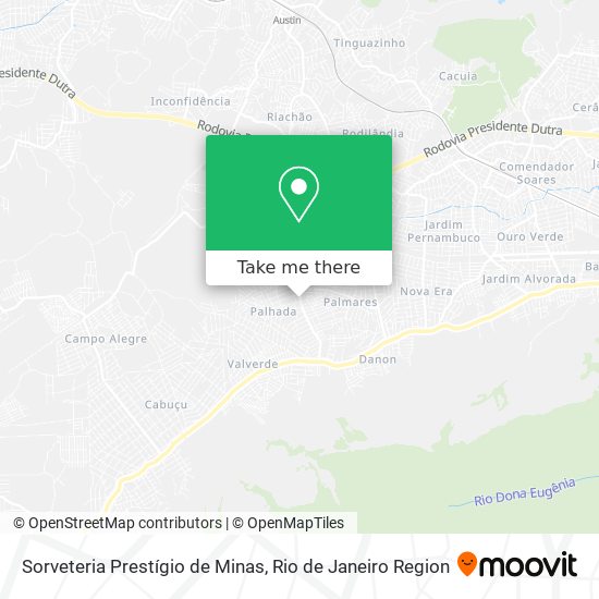 Sorveteria Prestígio de Minas map