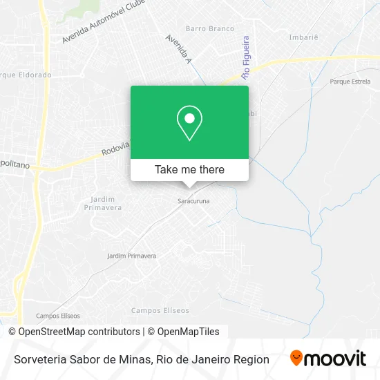 Sorveteria Sabor de Minas map