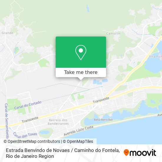 Mapa Estrada Benvindo de Novaes / Caminho do Fontela