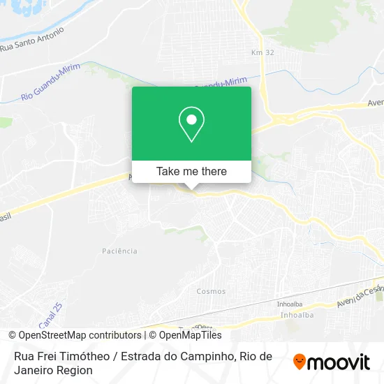Rua Frei Timótheo / Estrada do Campinho map
