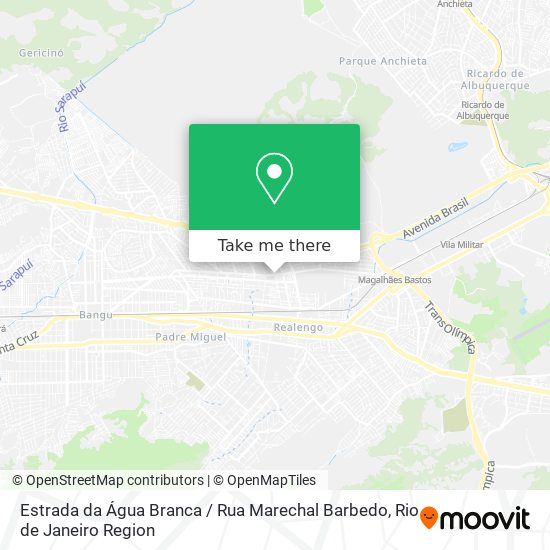 Estrada da Água Branca / Rua Marechal Barbedo map