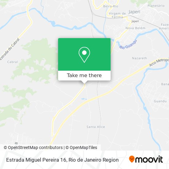 Estrada Miguel Pereira 16 map