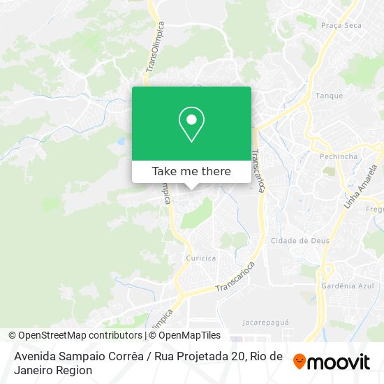 Mapa Avenida Sampaio Corrêa / Rua Projetada 20