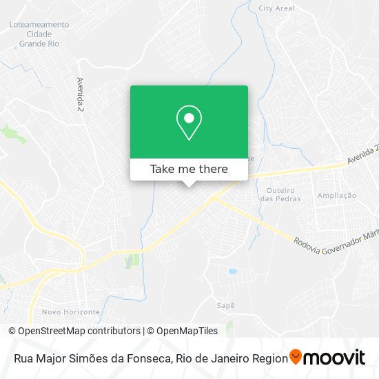 Mapa Rua Major Simões da Fonseca