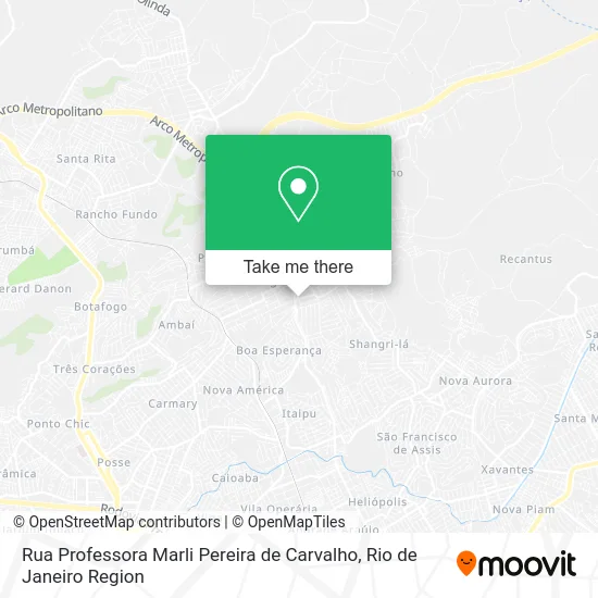 Rua Professora Marli Pereira de Carvalho map