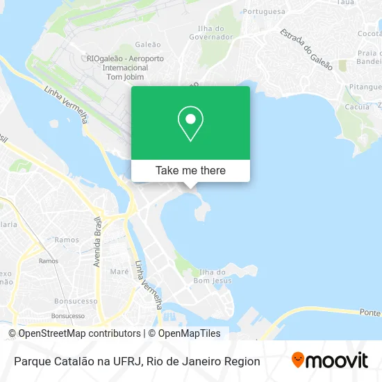 Parque Catalão na UFRJ map