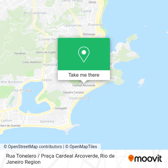 Rua Tonelero / Praça Cardeal Arcoverde map