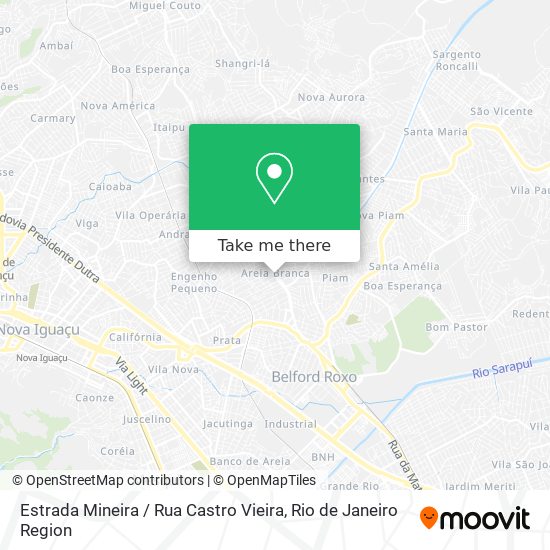 Mapa Estrada Mineira / Rua Castro Vieira