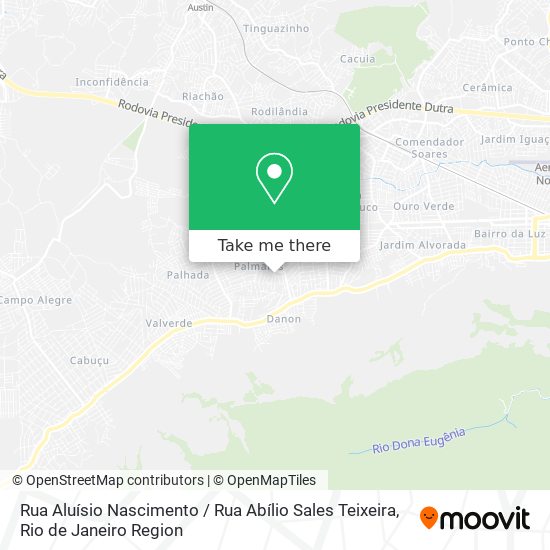 Mapa Rua Aluísio Nascimento / Rua Abílio Sales Teixeira