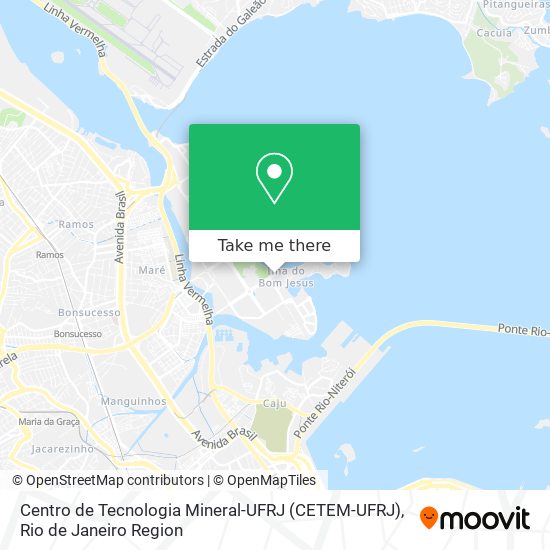 Mapa Centro de Tecnologia Mineral-UFRJ (CETEM-UFRJ)