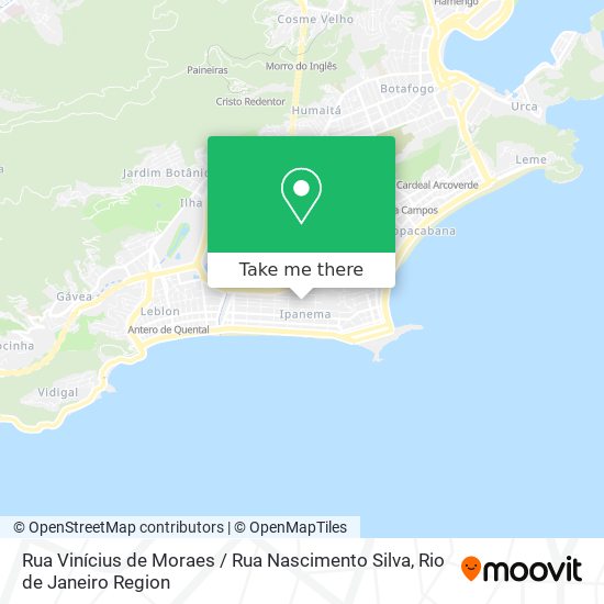 Mapa Rua Vinícius de Moraes / Rua Nascimento Silva