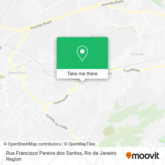 Rua Francisco Pereira dos Santos map