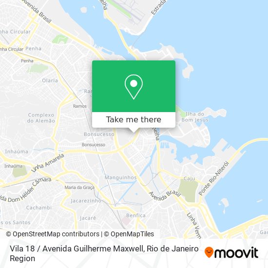 Mapa Vila 18 / Avenida Guilherme Maxwell