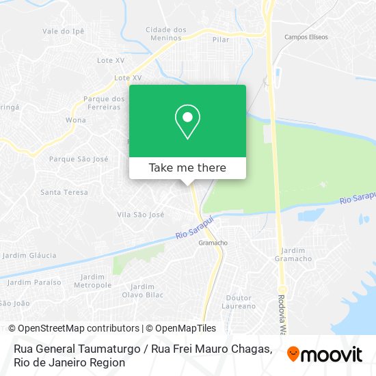 Rua General Taumaturgo / Rua Frei Mauro Chagas map