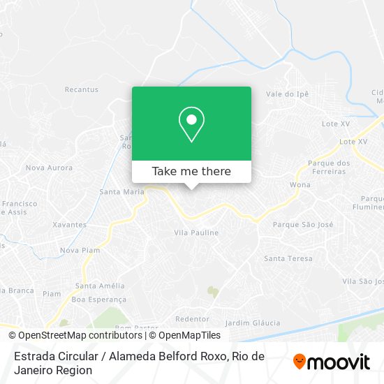 Estrada Circular / Alameda Belford Roxo map