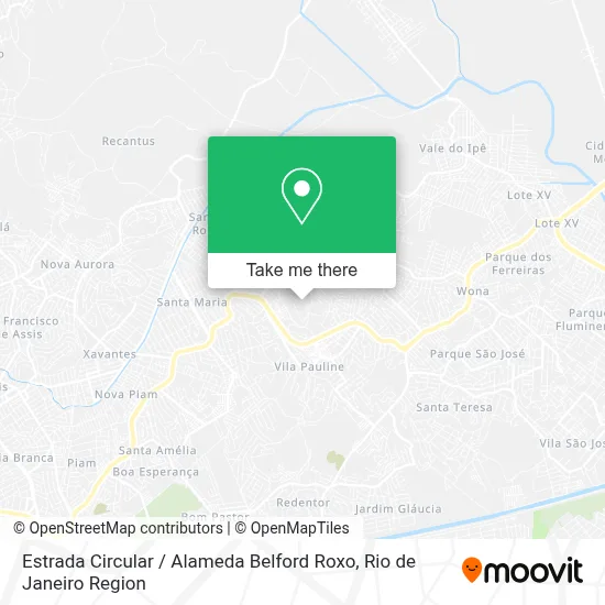 Estrada Circular / Alameda Belford Roxo map