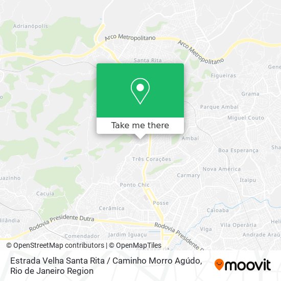 Estrada Velha Santa Rita / Caminho Morro Agúdo map