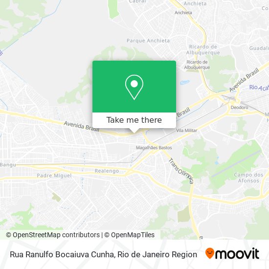 Mapa Rua Ranulfo Bocaiuva Cunha