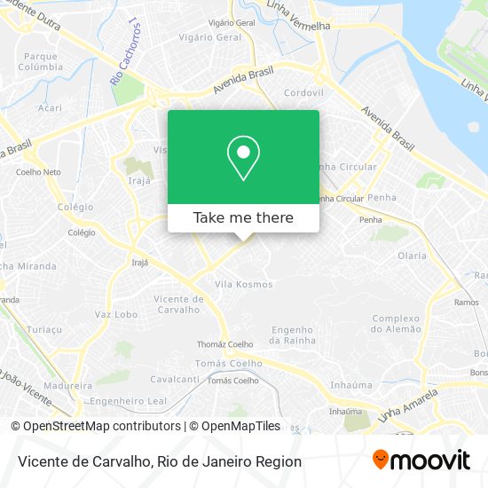 Vicente de Carvalho map