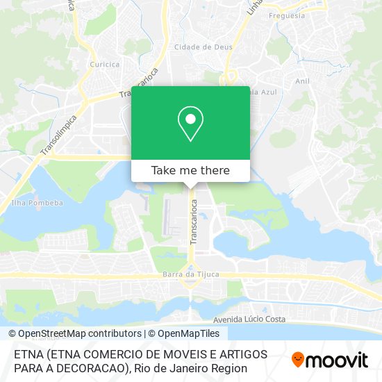 Mapa ETNA (ETNA COMERCIO DE MOVEIS E ARTIGOS PARA A DECORACAO)