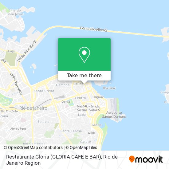 Mapa Restaurante Glória (GLORIA CAFE E BAR)