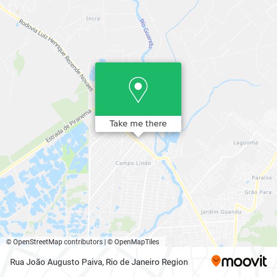 Rua João Augusto Paiva map
