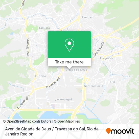 Avenida Cidade de Deus / Travessa do Sal map