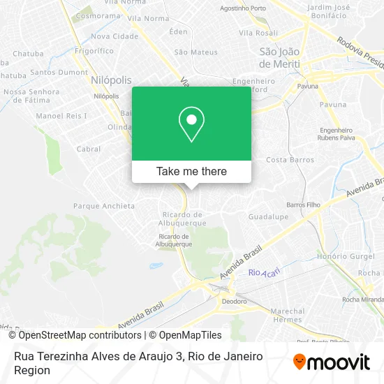 Rua Terezinha Alves de Araujo 3 map