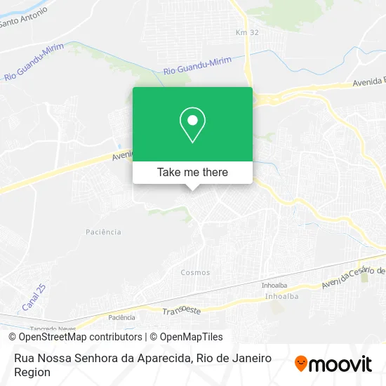 Rua Nossa Senhora da Aparecida map