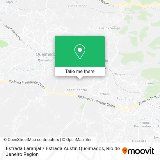 Estrada Laranjal / Estrada Austin Queimados map