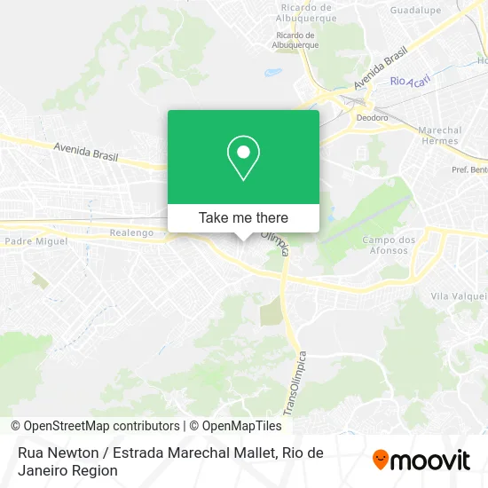 Rua Newton / Estrada Marechal Mallet map
