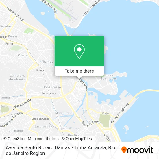 Avenida Bento Ribeiro Dantas / Linha Amarela map