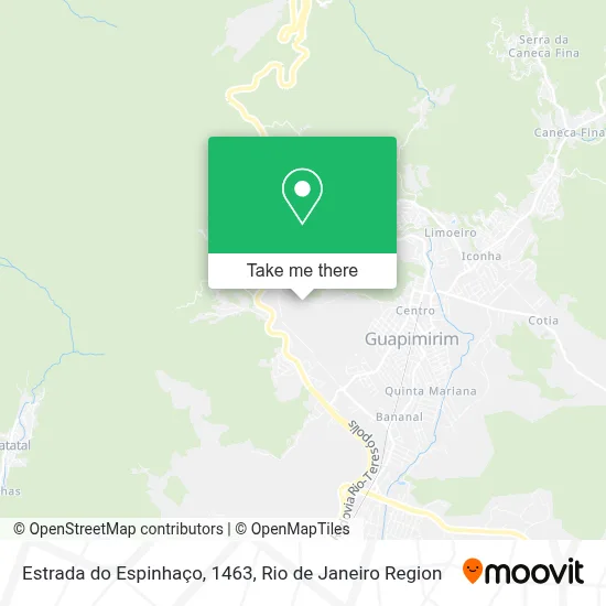 Estrada do Espinhaço, 1463 map