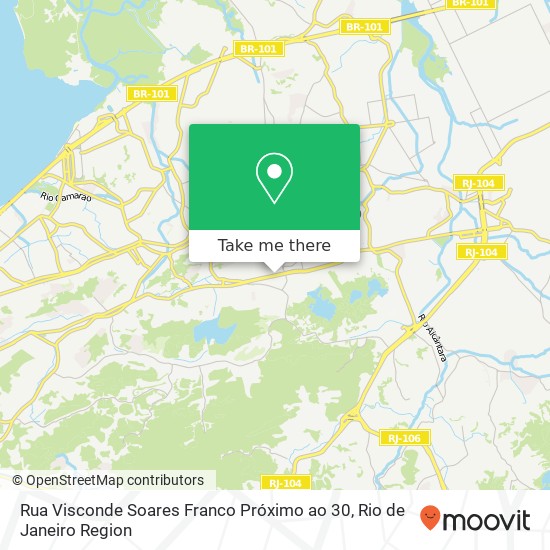 Mapa Rua Visconde Soares Franco Próximo ao 30