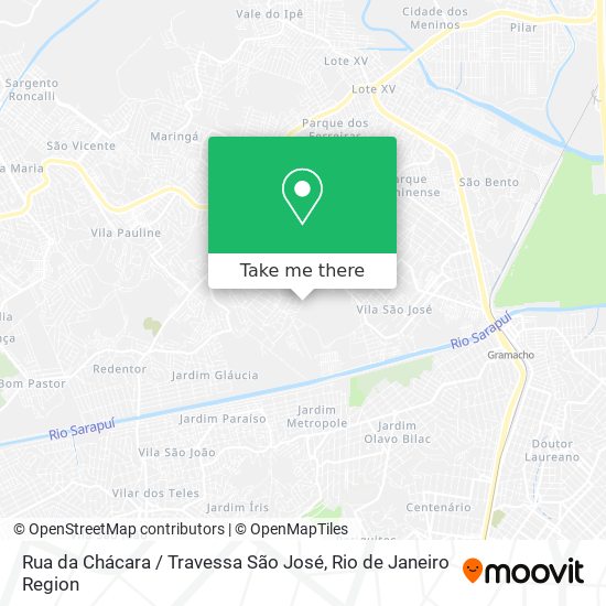 Rua da Chácara / Travessa São José map