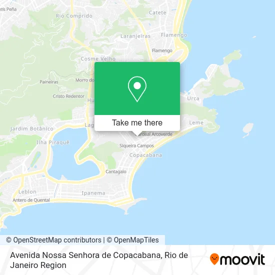 Avenida Nossa Senhora de Copacabana map