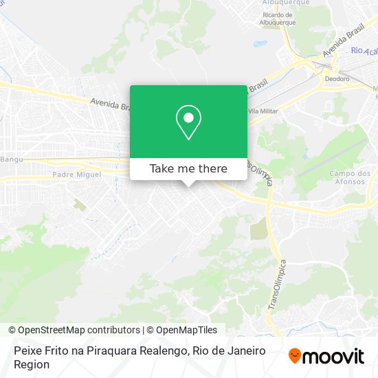Peixe Frito na Piraquara Realengo map