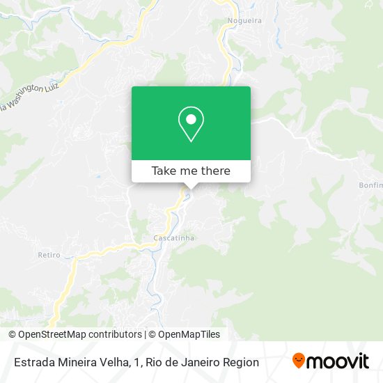Estrada Mineira Velha, 1 map