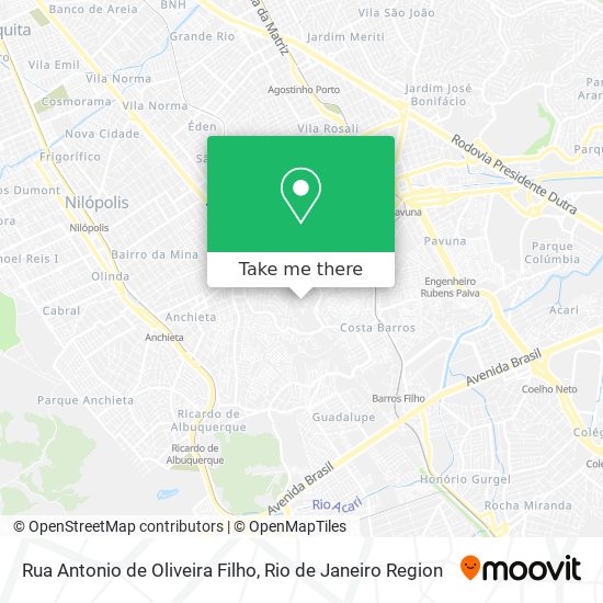 Rua Antonio de Oliveira Filho map