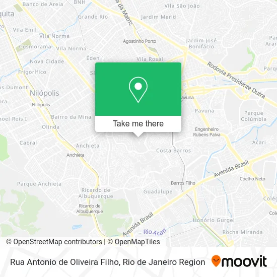 Rua Antonio de Oliveira Filho map